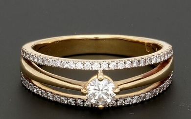 18 kt. Gold - Ring - 0.51 ct Diamond