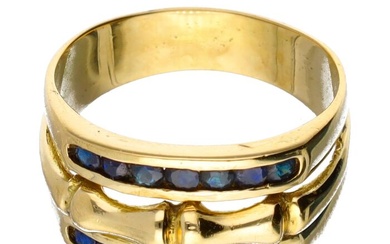 18 kt. Gold, Yellow gold - Ring - 0.02 ct Sapphire