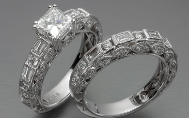 18 kt. - Ring - 1.03 ct Diamond - Diamonds