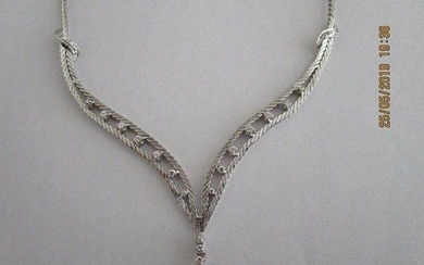 18 kt. White gold - Necklace with pendant Diamond - Diamonds