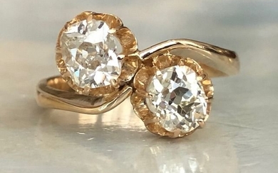 18 kt. Yellow gold - Ring - 1.40 ct Diamond