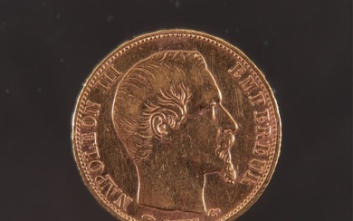 1857-A Napoleon III 20 Francs Gold Coin
