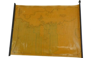 1875 roll-up map of the City of New Bedford