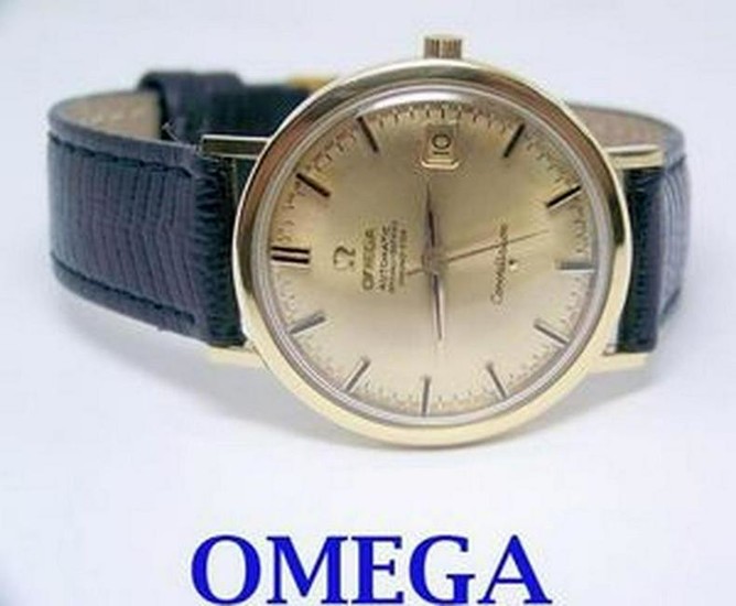 18k OMEGA CONSTELLATION Date Automatic Watch 1960s Cal