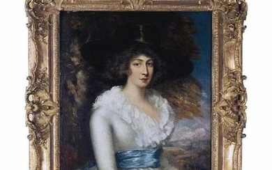 18th C Portrait Painting after Thomas Gainsborough
