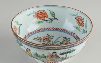 18th century Chinese bowl with A'dams Fur decor, Ã˜ 15