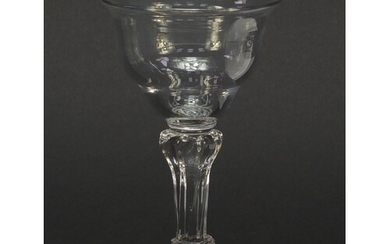 18th century glass sweetmeat dish with writhen stem, 16.5cm ...