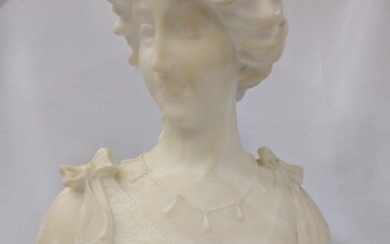 19 Century Italian Marble Bust of Lady