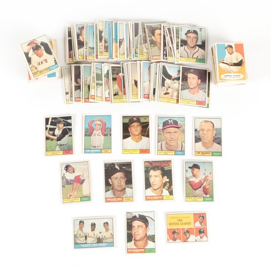 1961 Topps Baseball Cards with Stars and Hall of Fame Players