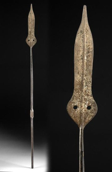 19th C. African Kuba Iron Currency Spear