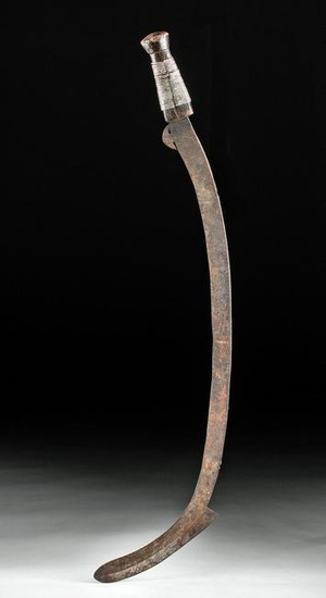 19th C. Azande Slave Trade Carbon Steel Knife