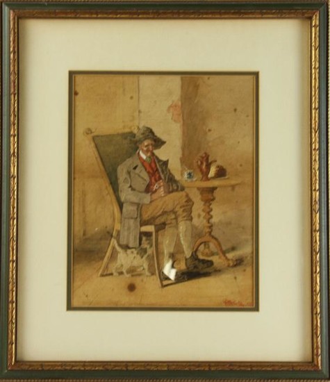 19th Century Watercolor of Gentleman
