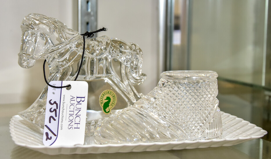 (2) Waterford Crystal Paperweights