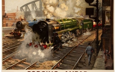 21055: Terence Cuneo (British, 1907-1996) Forging Ahead