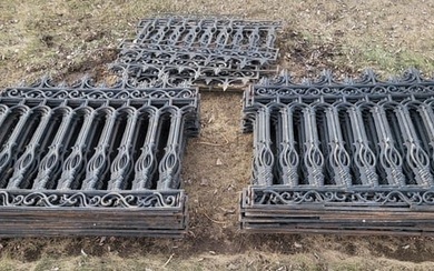 250 feet of Victorian Style Cast Iron fence including 45 sections of fence 56" tall & 64" wide along