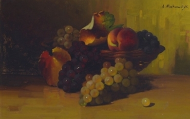 Alexander Makowitzki, 1863-1924, still life with grapes...