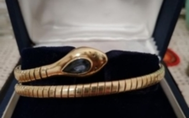 18 kt. Yellow gold - Bracelet - 1,00 ct Sapphire