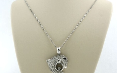 18 kt. White gold - Necklace with pendant - 0.50 ct Diamond