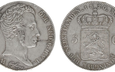 3 Gulden 1820 U (Sch. 242) - VF, die crack...