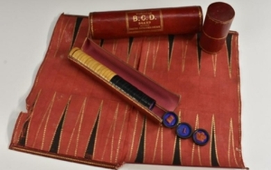 A 19th century Jaques Portable B.C.D. [Backgammon