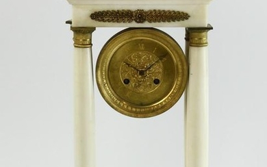 19thC French Empire Marble Clock