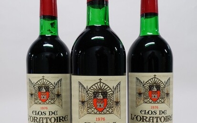 36 bouteilles CLOS DE L'ORATOIRE 1976 GCC Saint Emilion (légèrement bas