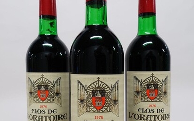 36 bouteilles CLOS DE L'ORATOIRE 1976 GCC Saint Emilion (légèrement bas