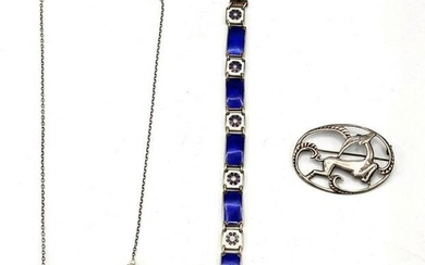 3pcs Sterling Jewelry. David Anderson Bracelet, Pearl