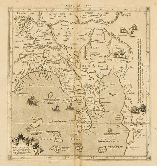 Asia.- Southeast Asia.- Mercator (Gerard) Asiae XI Tab:, [circa 1595].