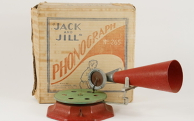 JACK AND JILL TOY PHONOGRAPH WITH BOX