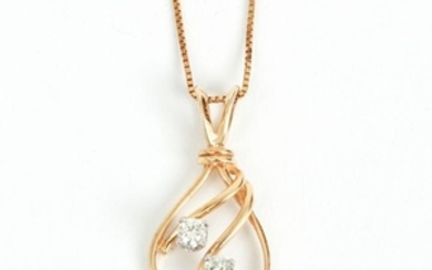14 K Gold and Diamond Necklace