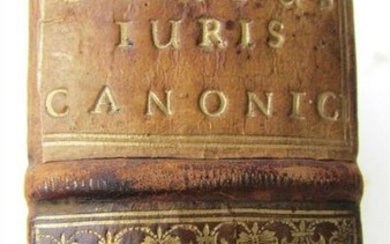 1745 LEATHER BOUND CORPUS JURIS CANONICI antique