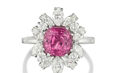 4.14-Carat Fine Ceylon Unheated Pink Sapphire and
