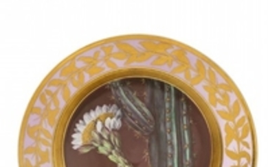 A Berlin KPM porcelain plate with botanical d ...
