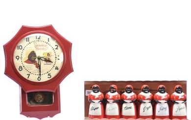 Condiment Set & Clock, Black Memorabilia