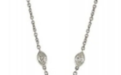 A diamond pendant necklace, composed of four...