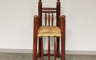 Early-style Red-stained Maple High Chair