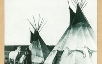 Edward Curtis Photograph Blackfoot Tipis