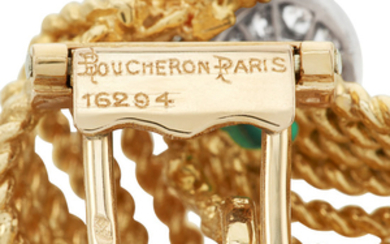 Gold, Platinum and Gem-Set Dog Clip-Brooch, Boucheron, Paris