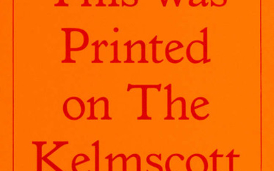 Jeremy Deller (b.1966) Printed on the Kelmscott Press