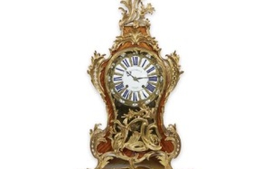 A large Louis XV ormolu-mounted kingwood parquetry bracket clock...