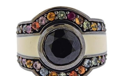 Matthew Campbell Laurenza Silver Multi Gemstone Ring