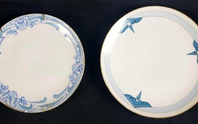 Set of 2 Royal Nippon Hand Painted Art Deco Plates