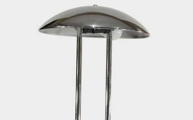 Space Age Design Chrome Saucer Shade Desk Lamp