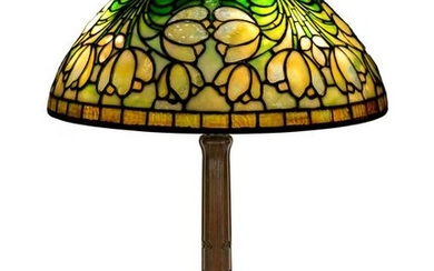 Tiffany Studios, New York, "Crocus" Table Lamp