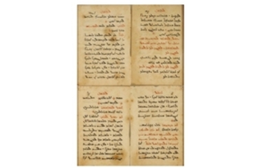 TWO LOOSE BIFOLIA FROM A PRINTED SYRIAC BOOK...