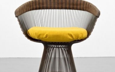 Warren Platner; Knoll International - Warren Platner Bronze Finish Arm Chair