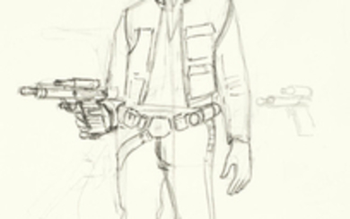 Star Wars Episode IV: A New Hope; a pre-production drawing of Han Solo