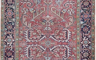 7 x 9 Antique Persian Heriz Rug ALL OVER PATTERN