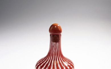 Paolo Venini, 'A canne' bottle with stopper, 1959
